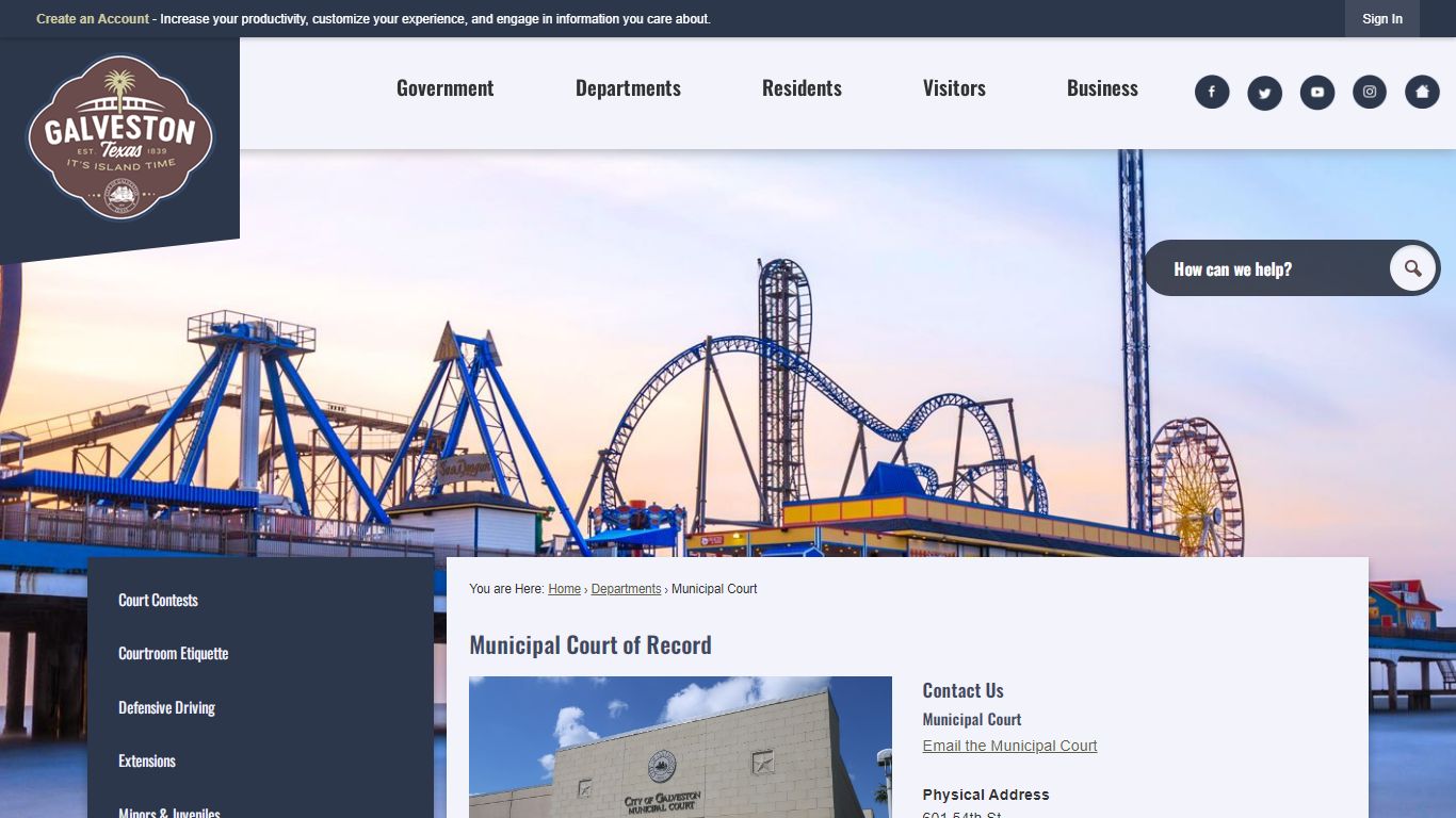 Municipal Court of Record | Galveston, TX - Official Website