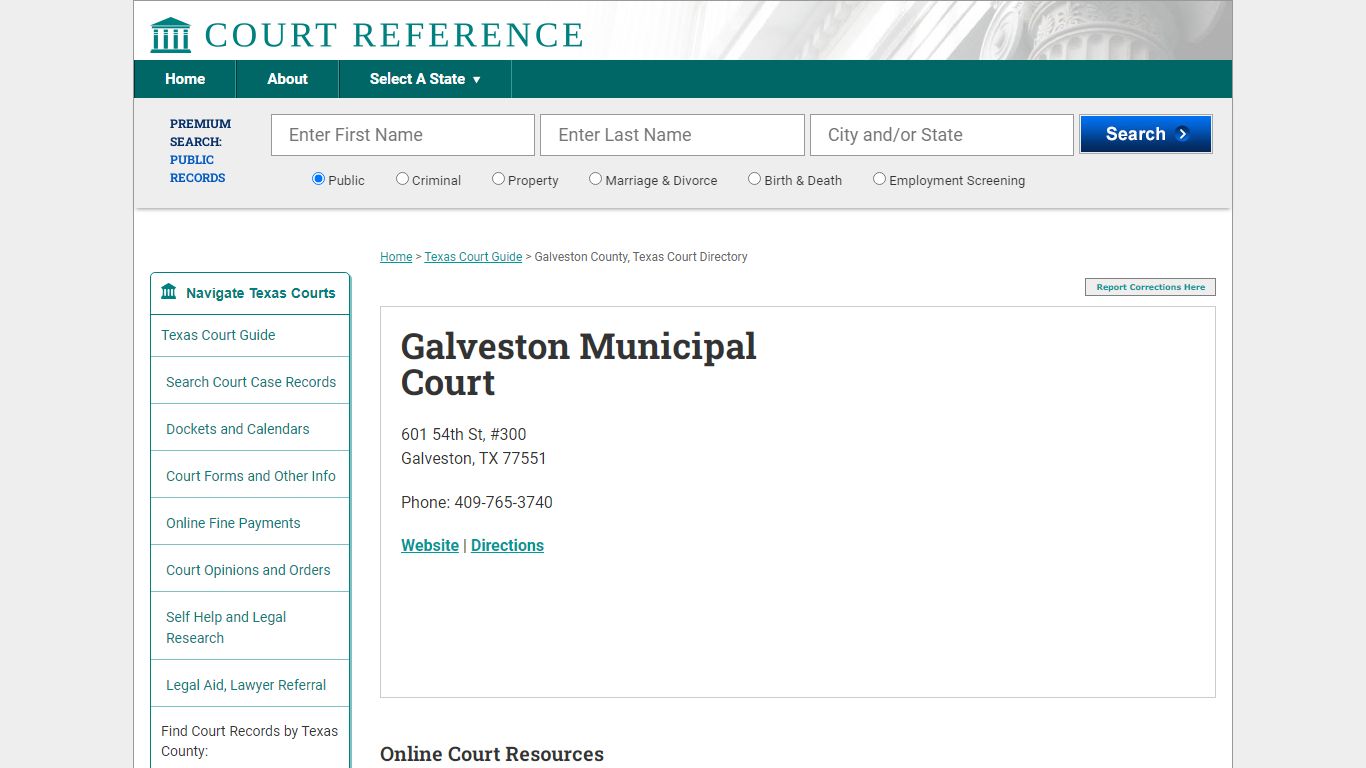 Galveston Municipal Court - CourtReference.com