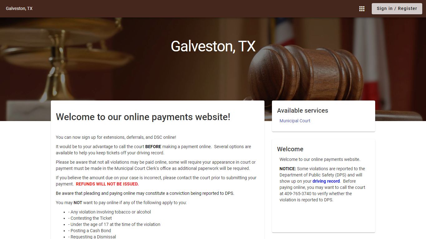 Galveston, TX - Municipal Online Services
